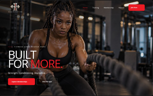 Imara District Gym Website